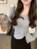 French Small Fragrant Lace Lace V-Neck Knitted Shirt Women Autumn And Winter Pure Lust Style Inside The Bottom Blouse