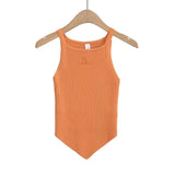 Spice Girls Summer The Same Vest Sling Flat Mouth Knit Triangle Under The Helid Elastic Slimming Bottom Thin