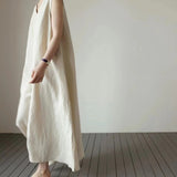 2026 Spring/Summer Sleeveless Vestal Dress New Pocket Black Vintage Dress
