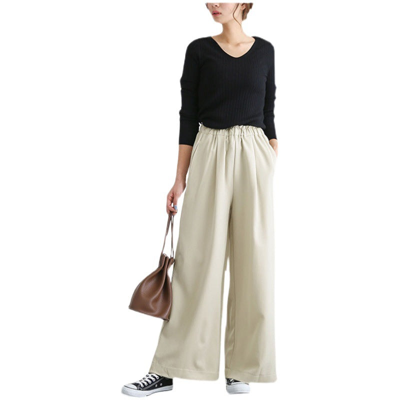 The Gentle Wind Straight Trousers Women 2026 Summer New Korean Version Of The Tight High-Waist Temperament Thin Leg Pants