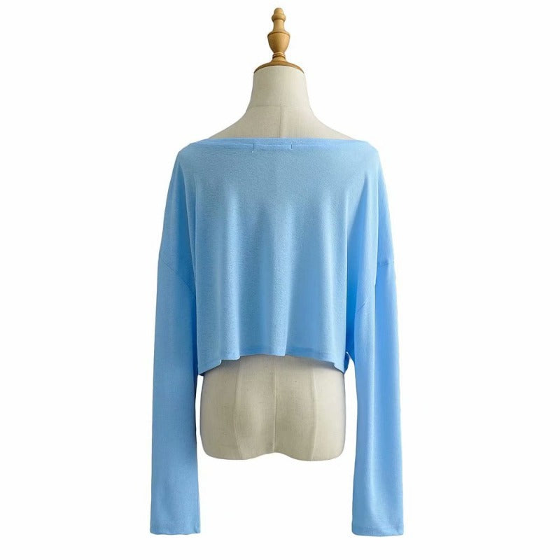 Spring 2025 Velvet Women's Jacket Round Collar Loose Women's T-Shirt Sunscreen