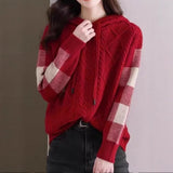 Sweater Women's Autumn/Winter 2026 New Lazy Casual Closure Hoods Long Sleeve T-Shirts Inside The Bottom Shirt