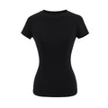 Spice Girls Summer Shoulder Elastic Collection Waist T-Shirt Solid Color Short Backpack Shirt Thin Round Neck