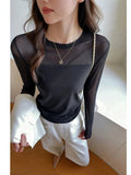 2026 Double-Layer Mesh New Mesh Jersey Sleeker Fashion T-Shirt Dress T-Shirt Girl