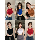 Temperament Sweet Hottie Sexy Sling Vest Women Summer New Design Sense Of Irregular Short Top