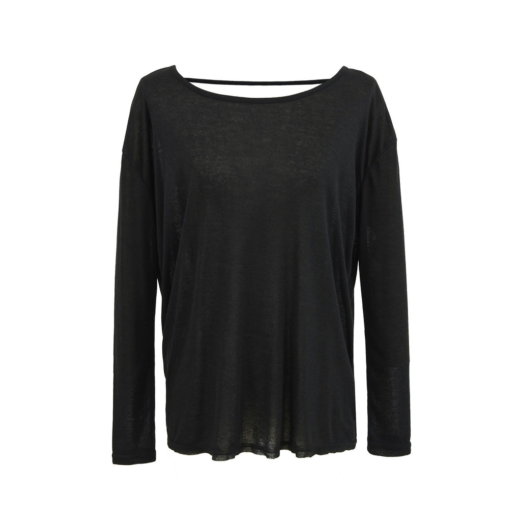 Twisting Back Sunscreen T-Shirts In The Long-Sleeved Autumn With A New T-Shirt Collar