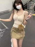 Small Sexy Sweet Sweet Moringa Ear Sling Vest Women Summer Sleeveless Slimming Inside Top Woman