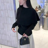 Kaning French Red Cloak Fake Two-Piece Knitted Shirt 2026 Autumn And Winter New Design Sweater Inside