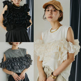Real Shooting A Large Number Of Summer New Heavy Industry Plate Flowers Wearing French Women Cotton Shirt Breathable Women's High-End Top