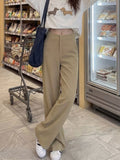 Black Casual Broad-Legged Suit Pants Women's New Large-Size Fat Mm Loose Thin Pear-Shaped Body Straight Pants