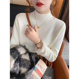 Kaning Plus Thick Bottom Knitted Shirt 2026 Autumn And Winter New One-Piece Collar With Half-High Collar Inside A Sweater