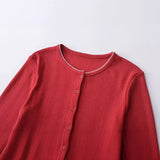 Sweet Sister Six Buckle Teeth Open Shirt Fashion Long Sleeve Thin Short Coat Sunscreen Thin Top