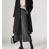 Specialty Quality Warm Eight-Point Broad Leg Pants 2026 Winter New Fashion Plus Thick Hairy Slacks Women's Pants