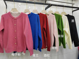 KANING Round-Neck Small Gold Buckle Temperament Knitted Cardigan 2026 Autumn New Korean Version Of The Design Sweater Jacket