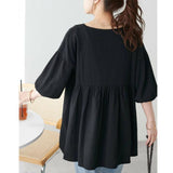 Han Single Lotte Southeast Asia Large-Size Blouse Lace Jersey Bottom Sleeve Loose Type