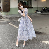 Gentle Lady Style French Floral Chiffon Dress 2026 Spring And Summer New Super Fairy Sweet Temperament Long Dress Girl