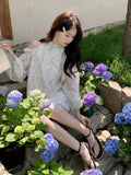 French Broken Flower Lantern Sleeve Dress Women's Summer 2025 New Small Super-Looking Sweet Short Skirt