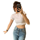 Underdastic Slimmed Short-Sleeved T-Shirt Women's Version Of The New Ins Thin Short Fashion Top Woman Trend