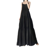 Large-Size Sling Dress Female Long Han Yin Summer Fat Mm Shading Top Thin To Ankle Skirt