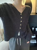 KANING Long-Sleeved V-Neck Elegant Knitted Cardigan Women's 2026 New Simple Thin Sweater Women's Clothing Outside