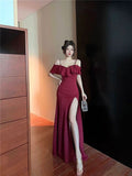 Small And Light Luxury Shoulder-To-Night Dress Dress Women's New High-End Sexy Banquet Slim Thin Dress