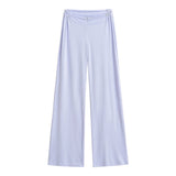 Purely Want Girl V Waist Zipper Display Thin Leg Trousers Leg Long Vertical Trousers Home Comfortable Yoga Pants