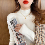 Autumn And Winter New Half-High-Collar Soft Sister Shirt 2026 New Design Sense Lazi Wind Bottom Sweater Woman