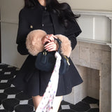 English Drama Little Witch Plutocracy Thousand Gold Wind Removable Cloaked Wooled Wooled Coat 2025 Winter