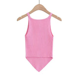 Spice Girls Summer The Same Vest Sling Flat Mouth Knit Triangle Under The Helid Elastic Slimming Bottom Thin