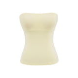Pure-Want Summer Sleeveless Chest Pads With Chest Vest To Collect Short Skinny Bottom Top