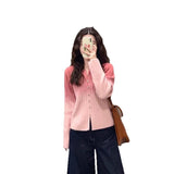 KANING Pink High-Functure Knitted Dress Girl Early Autumn 2026 New Korean Chic Chic Design Blouse