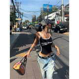 Fashion Hot Babes Sexy Slammed Sling Vest Women's Summer Design Slimming Short Blouse
