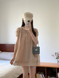 2026 New Doll Collar Summer Explosion Super Good View Sweet Chic Lace Design Short Skirt Women's Dress