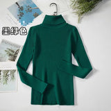 Spring And Autumn Blouse New Korean Version Of The Slime With High-Necked Long-Sleeved Bottom Shirt Thin Sweater Knitted Sweater Tide