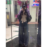 French Lazy Bat Sleeve Purple Sweater Spring Atmosphere Casual Temperament Loose Thin Knit Coat