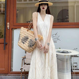 French Light Luxury Temperament Vest With A Collar Dress With A New Design For Women's Summer With A Loose-Render A-Word Dress
