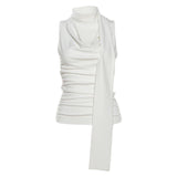 Fashion Design Style Drifting Tie Sleeveless Vest Women Summer New Hottie Sexy Slimming Top