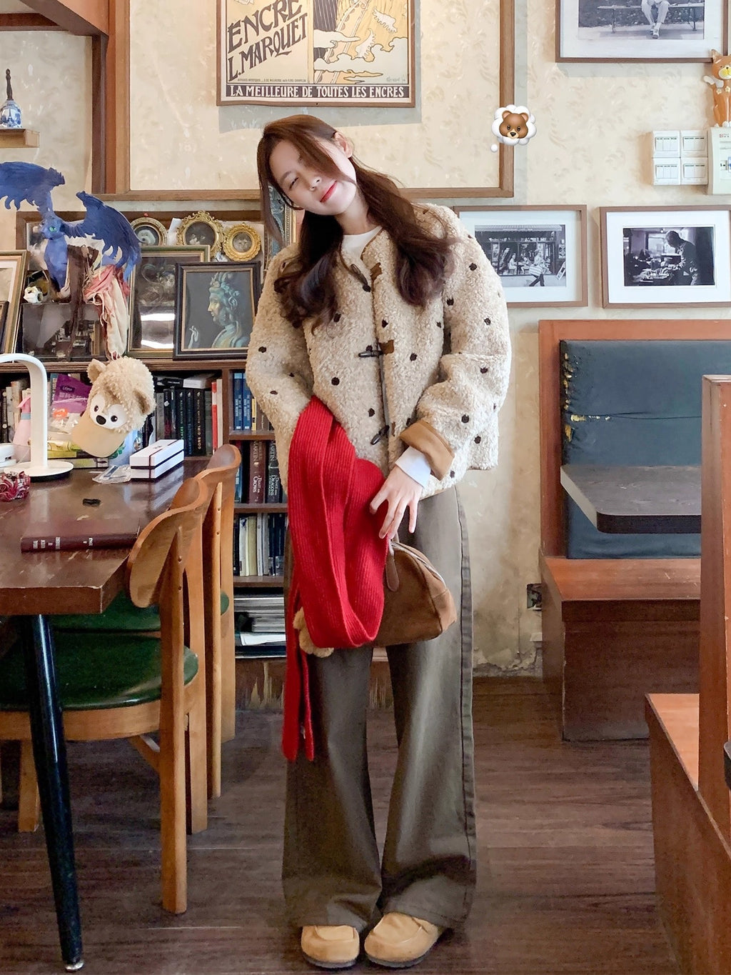 Double-Sided Wearing Velvet Cashmeat Wool Coat Women Winter Short Fashion Puff Fur Wave Thick Top