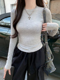 Hottie Slime Bottom Long-Sleeved T-Shirt Girl In Sexy Body Long Sleeve Bottom Top Woman