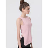 Casual Loose Bag Bag Hoodie Women's Summer Sports Running Fitness Yoga Suit Sleeveless T-Shirt Top
