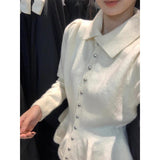KANING Red Bright Silk Small Fragrant Wind Waist Sweater 2026 Spring New Lazy French Knitted Open Shirt