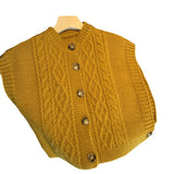 2026 Autumn Solid Color Round Collar Commuting Outside The Button Coarse Needle Silkless Soft Silk Sweater Knitted Vest