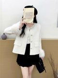 KANING Pink Yangerming Knitted Cardigan 2026 Autumn New Women's Sweater Coat Woman