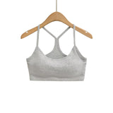 Beauty Back Sling Net Red Bra Woman Waistcoat With Chest Padning Movement Yoga Sleeveless Hanging Neck Top
