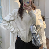 Vintage Short Leather Coat Woman 2025 Autumn New Design Small Leather Jacket Locomotive Suit Woman