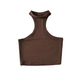 2025 Spring And Summer Pingkou Super Spicy Pure Lust Wind Slings Small Sexy Hanging Neck Bra Text Vest