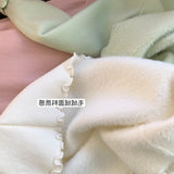 Super Good-Looking Wooden Ear With Velvet Knitted Jersey Women 2025 Autumn And Winter To Keep Warm And Pure Color Inside The Bottom Shirt Top