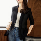 2025 Spring And Summer Thin Blazer Women's Design Sense Of Niche Fashion Temperament Loose Chiffon Sunscreen Shirt