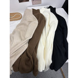 KANING Simple Half-High Collar Knitted Bottom Shirt Women 2026 Autumn And Winter Soft Long Sleeves With Sweater Top