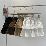 Autumn And Winter Loose Waist Corduroy Short Skirt Girl Lotus Leaf Cake Half-Dress Babes Thin A Word Fluffy Skirt